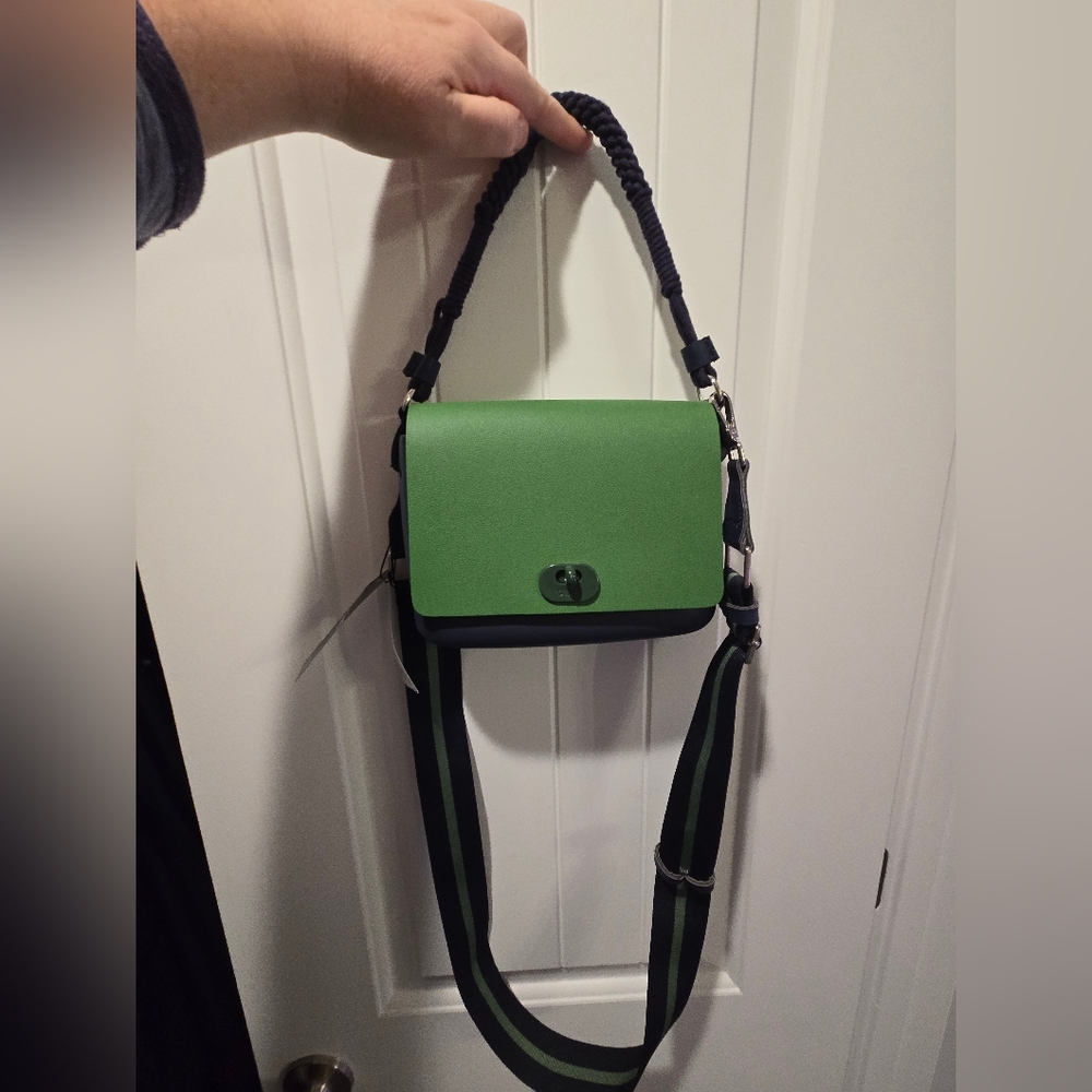 Sale Nwt Blue and green o bag crossbody flap cute fun functional